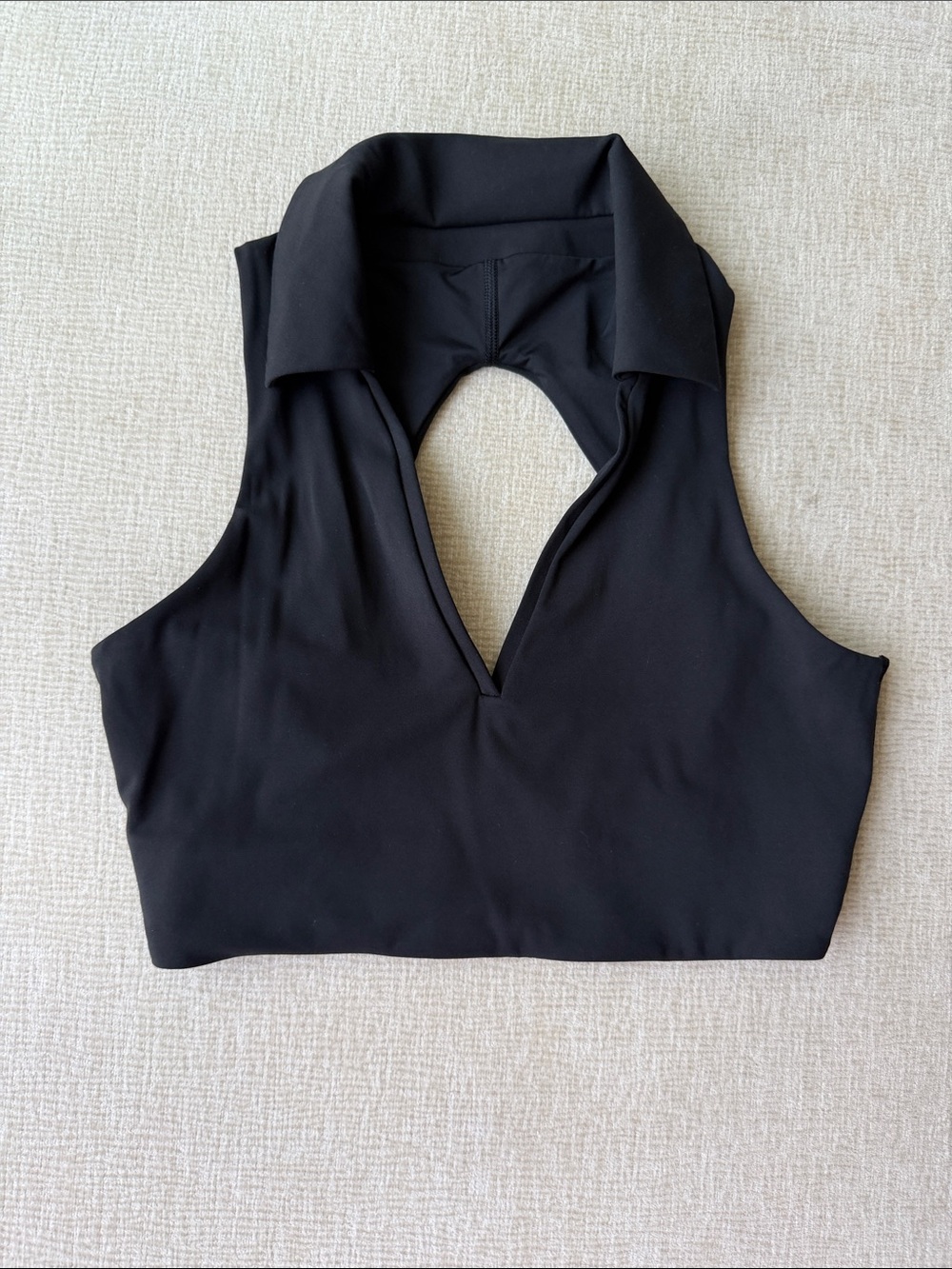lululemon athletica Black Collared Cutout Camisole